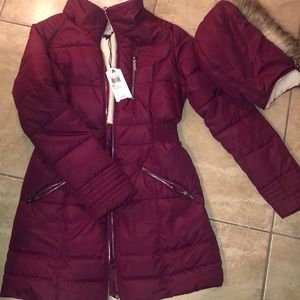 Raspberry Puffer Coat